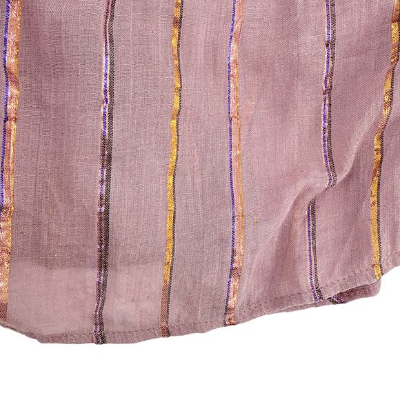 FARM RIO Pleated Yoke Blouse Light Pink S - Picture 12 of 12